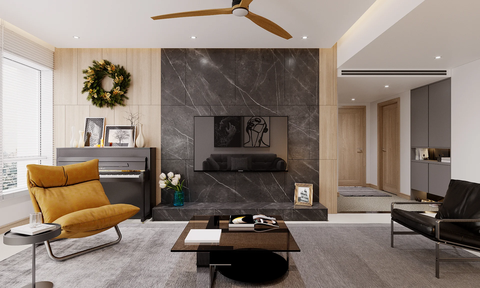 Chọn tựa đầu chỉnh nấc cho sofa phòng khách khi xem phim dài